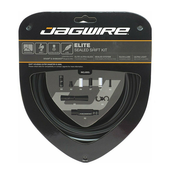 Jagwire Elite Sealed Shift Kit 2X Stealth Black