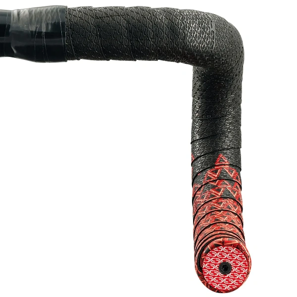 Обмотка руля двухслойная DEDA Elementi LOOP NASTRO Texture Gel Tape Black/ Red