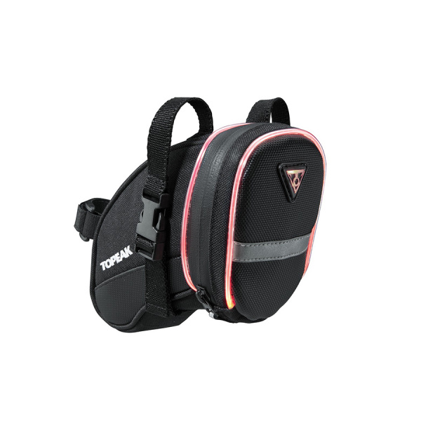 Сумка подседельная Topeak AeroWedge iGlow, со светящейся окантовкой 0.5W, с креплением, средний размер